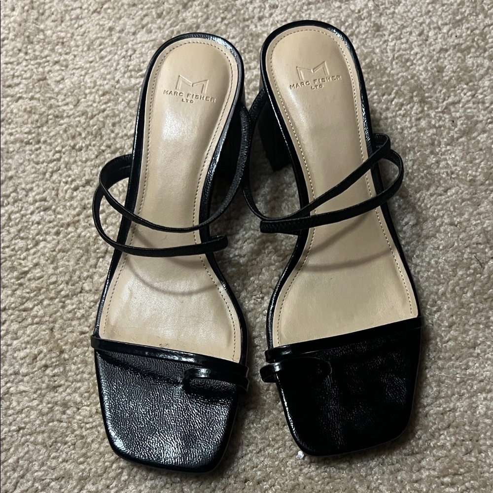 Marc Fisher Black Strappy Heels